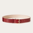 Wide belt with a buckle, lipstick